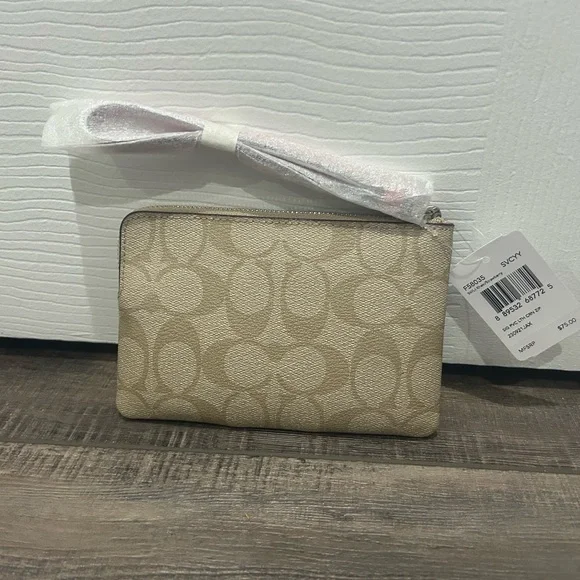 Coach Tan and Pink Wristlet - Picture 4 of 6